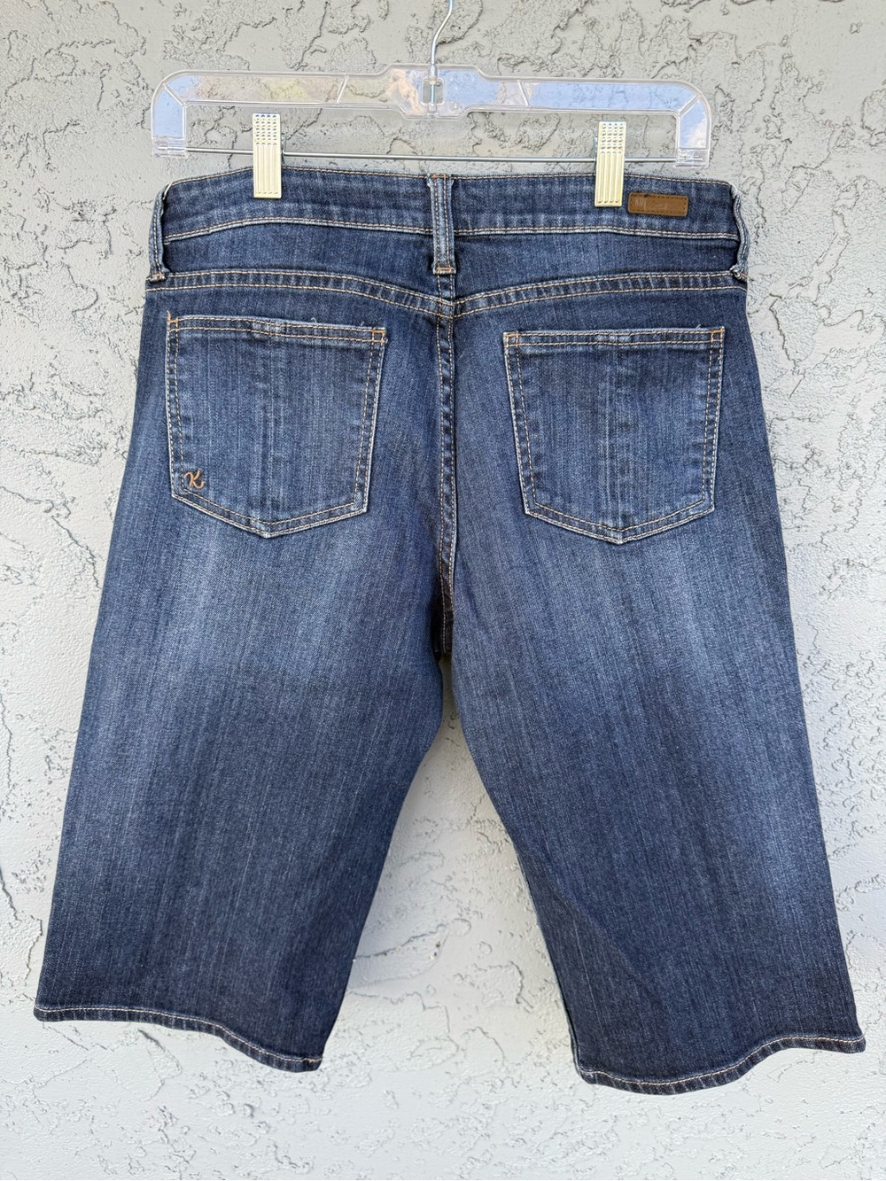 KUT from the Kloth Women’s Dark Blue Cotton Stretch Denim Bermuda Shorts 8 - Picture 2 of 6